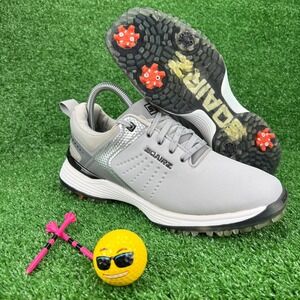 SQAIRZ Freedom Golf Shoes Women's Sz 8 Gray Silver Soft Spikes Waterproof Rogue